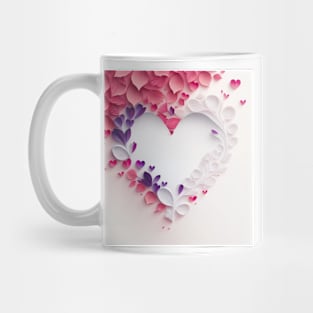 Beautiful valentine heart made of flowers ! Mug